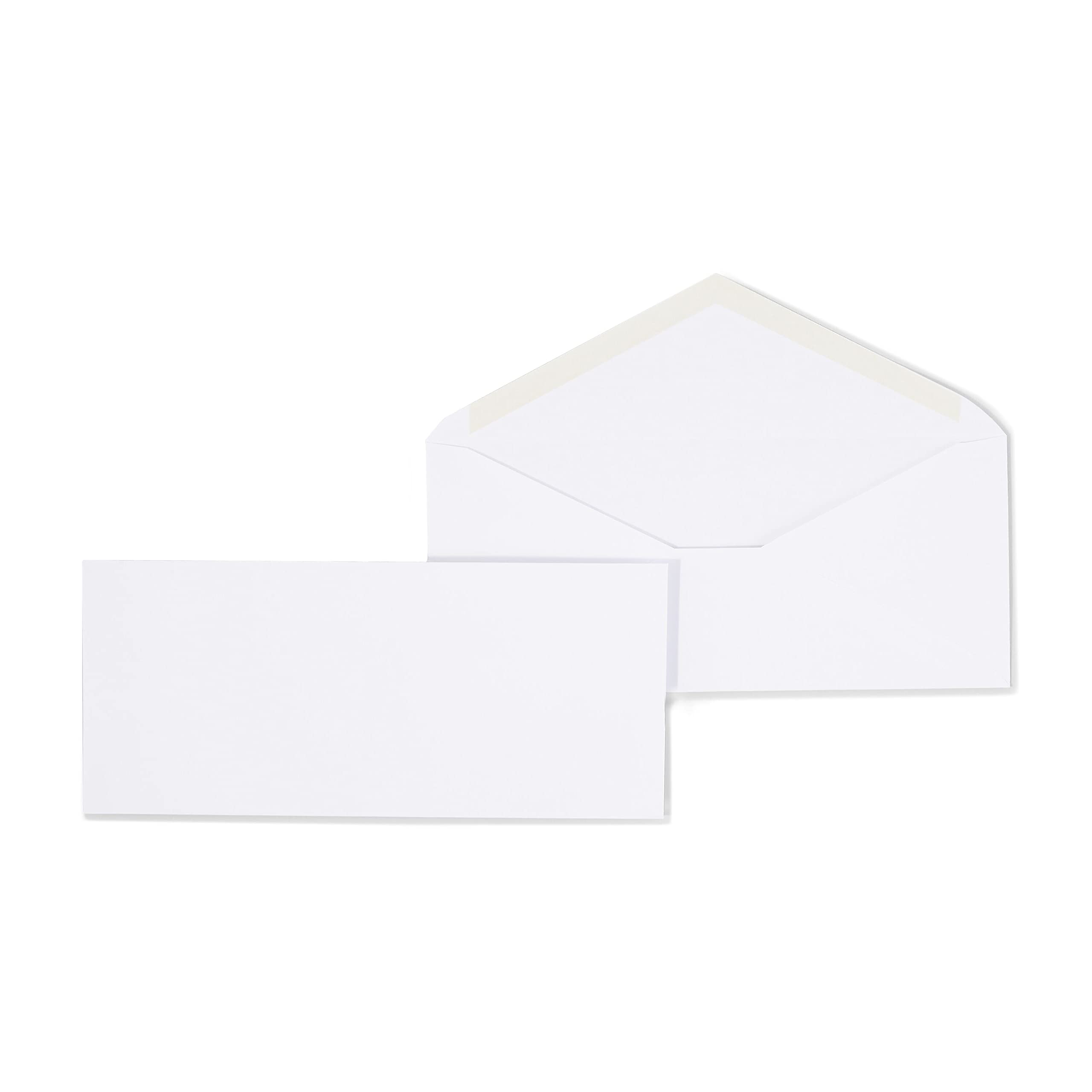 Staples Gummed #10 Business Envelopes, 4 1/8-inch x 9 1/2-inch, White, 1000/Carton (ST50301-CCVS)