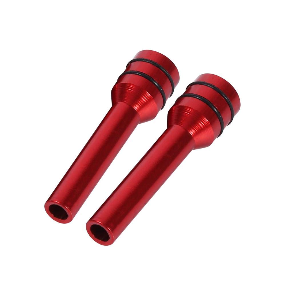 Senyar for Door Car Door Lock Knob,2Pcs Universal Car Truck Aluminum Alloy Interior Door Lock Knob Pins Cover(Red)