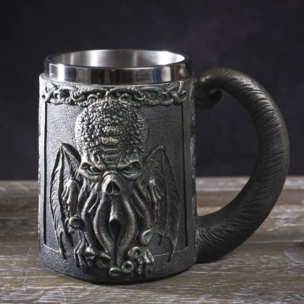 Miniatura 9 de Ebros Gift Call Of Cthulhu - Taza de café con diseño de pulpo gigante cósmico con símbolos sagrados, mango de brazo de tentáculo, taza de café de