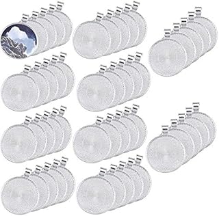 TSKDKIT 50 Pcs Silver Pendant Trays 25mm Round Bezel Pendant Trays for Jewelry Making, Anti-Oxidation Silver Blank Pendant for Craft DIY