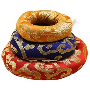 Healifty 3 Stück Klangschale Kissenhalter Kissen Ring Kissen Kissen für Tibetische Meditation Klangschale Nepal Sound Bowl Pad