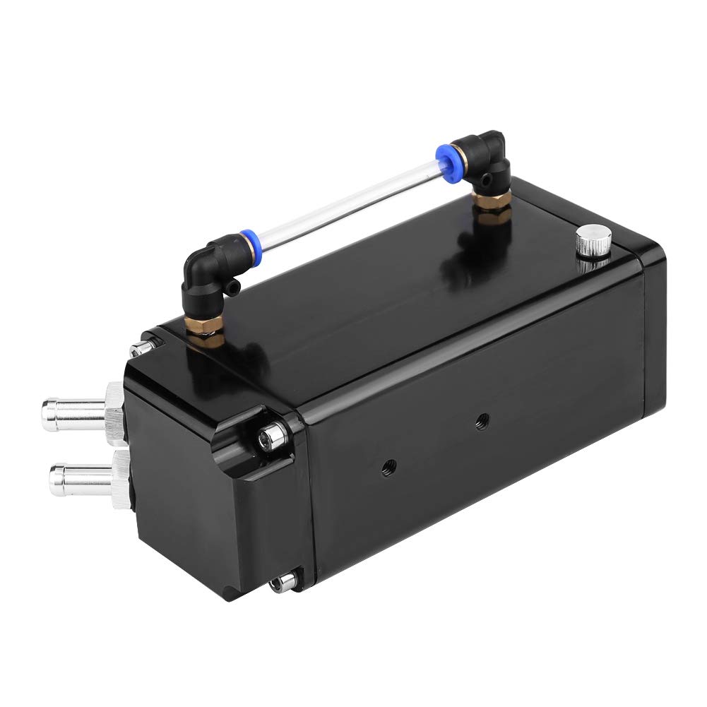 Serbatoio universale per raccogli olio Serbatoio quadrato in alluminio billet Serbatoio per olio motore Serbatoio di sfiato Kit per serbatoio nero , di raffreddamento,Altri
