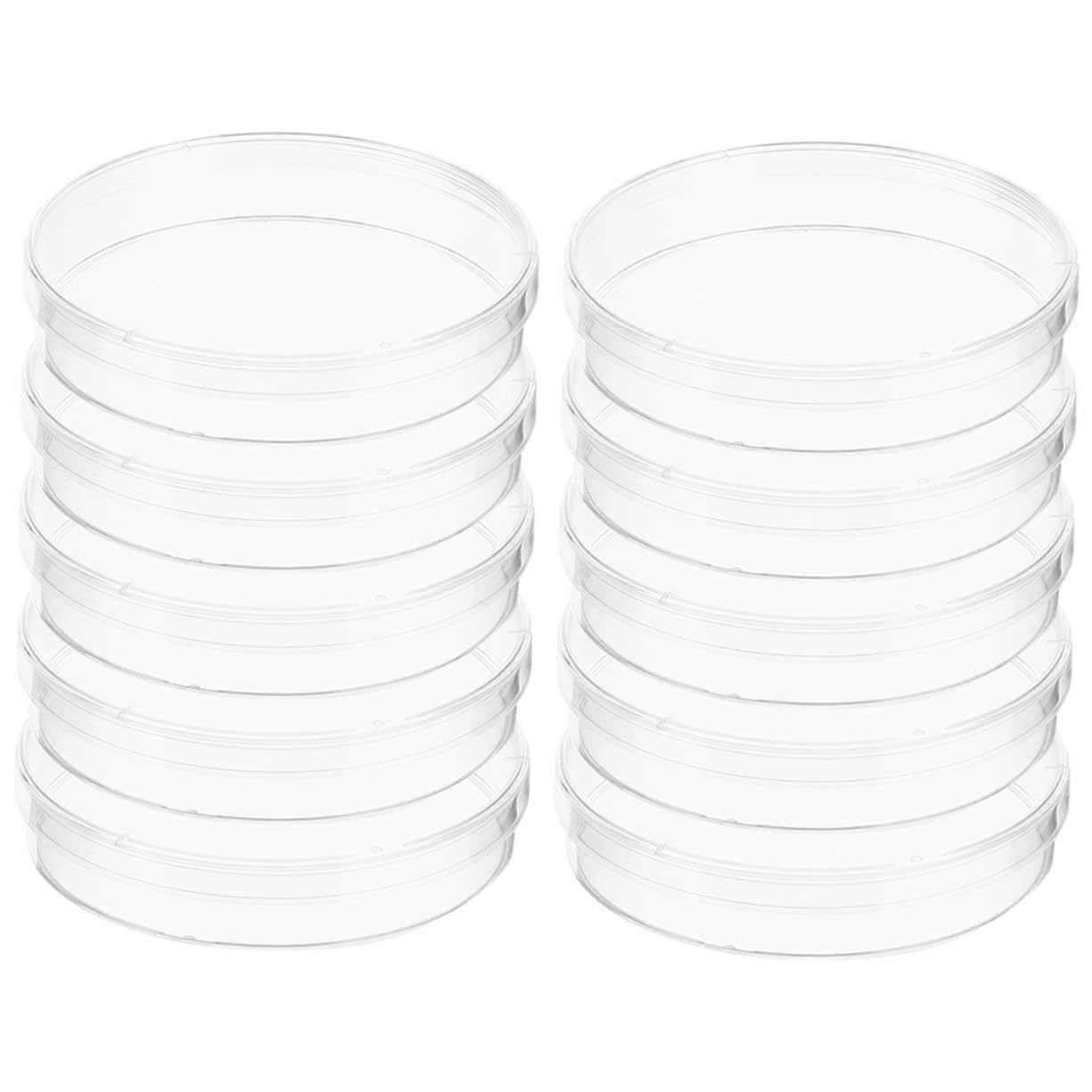 Gatuida 50pezzi Piastre Di Coltura Plastica Trasparente Con Coperchio Per Esperimenti Di Laboratorio Resistenti e Pratiche Per Scuole e Ricerca Scientifica