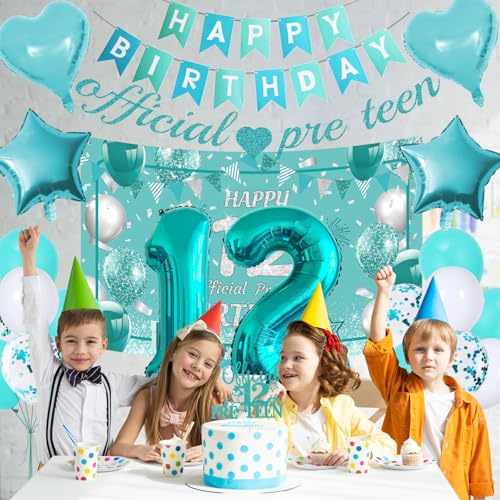 Ballon 12e anniversaire bleu sarcelle pour simplifier votre déco