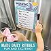 Magnetic Morning & Bedtime Routine Chart for Kids - Customizable Toddler Daily Schedule Board with Dry Erase Surface, Stickers & Marker, Build Habits with Visual Checklists, Mermaid Theme