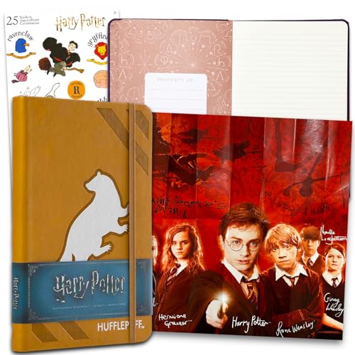 Cadeau Harry Potter Poufsouffle coffret carnet de notes et stylo bille pour fans de Poudlard