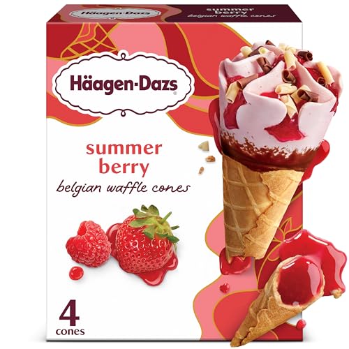 Haagen-Dazs Summer Berry Ice Cream Cones, 4ct