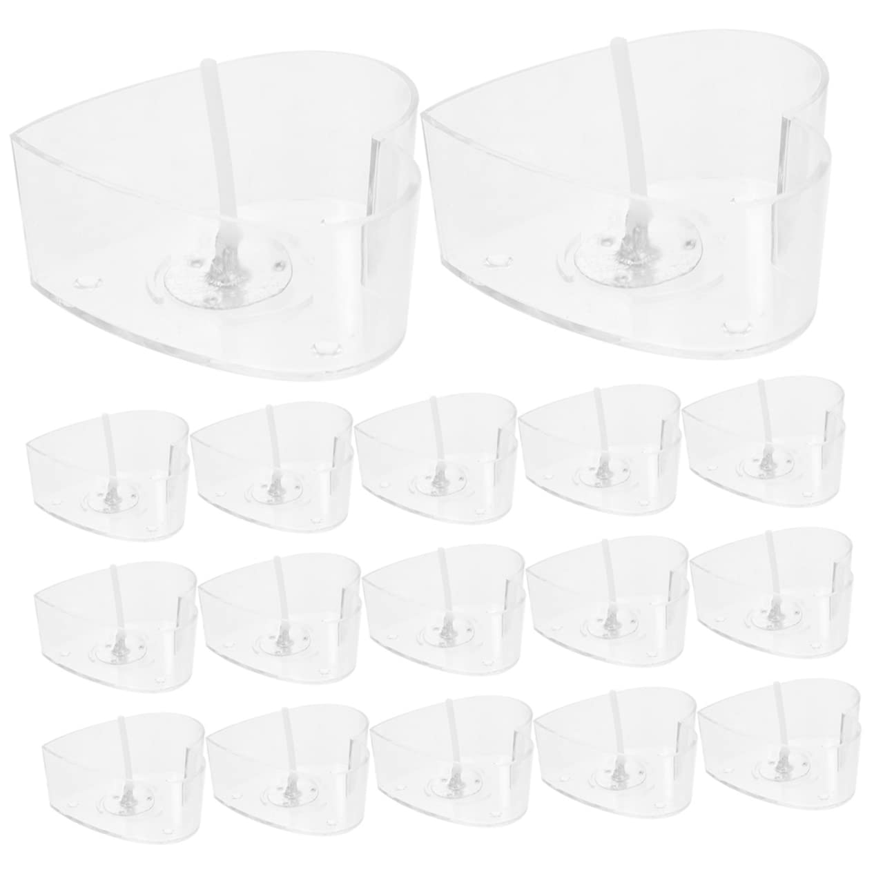 Angoily 5 Set Stampi per Candele Forma Cuore in Plastica Riutilizzabile con Stoppini Lunghi Contenitori per Maker Candele e Cera Adatti per Paraffina Soia Palm Wax e Cera Dapi per Feste e