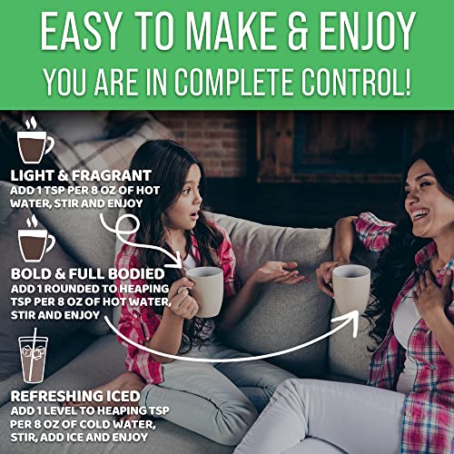 Nummy Creations Original Instant Herbal Coffee Alternative With Dandelion. Caffeine-Free, All Natural, Coffee Substitute, Chicory Coffee, Full Bodied Café Taste. Makes Up To 150 Cups. 10.58Oz. #TOP6