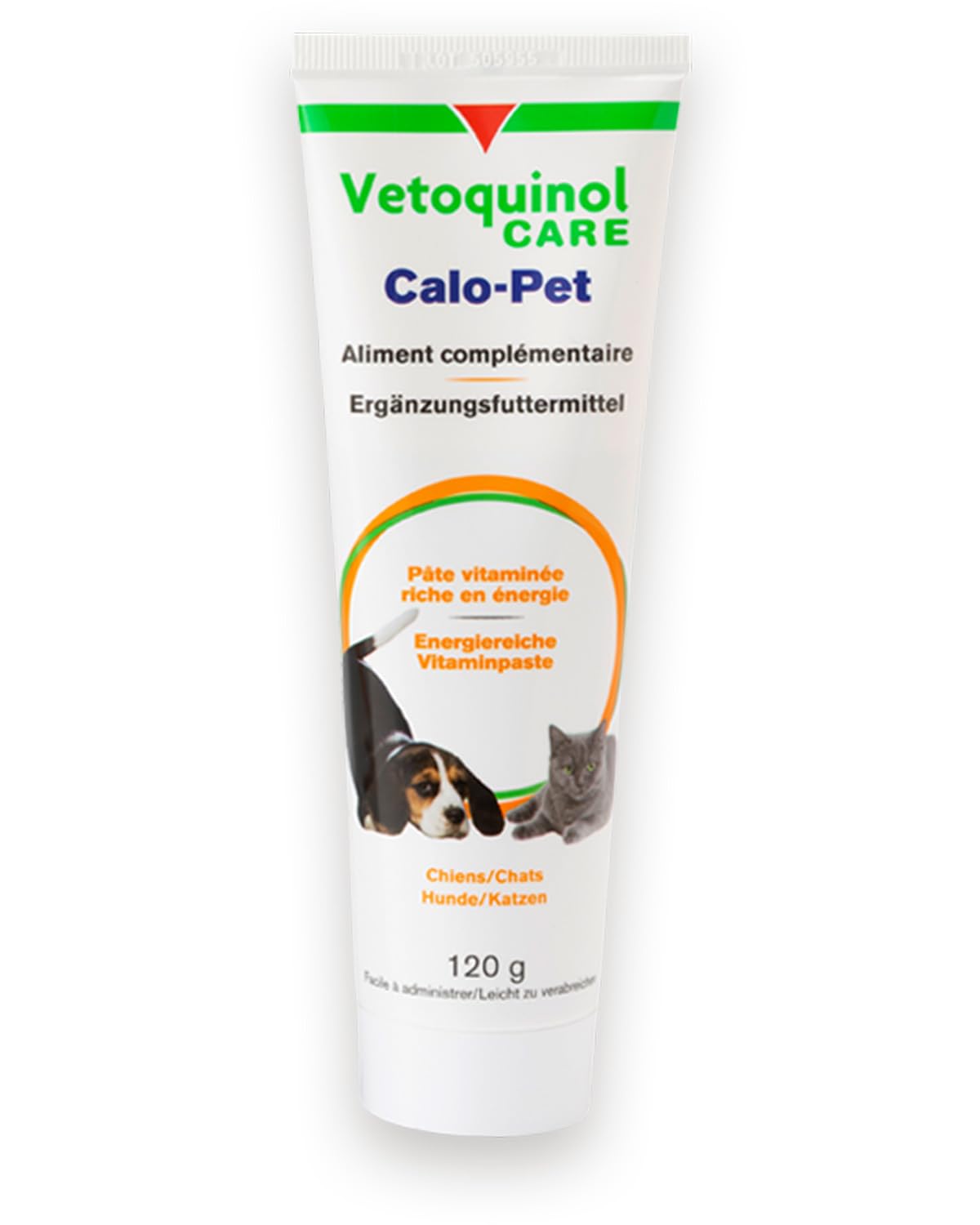 CALO-PET® Paste | Energiereiche Vitaminpaste zum Ausgleich von Vitamin- und Mineralstoffmangel | Für Hunde & Katzen | Ergänzungsfuttermittel bei erhöhtem Nährstoffbedarf | 120g Tube