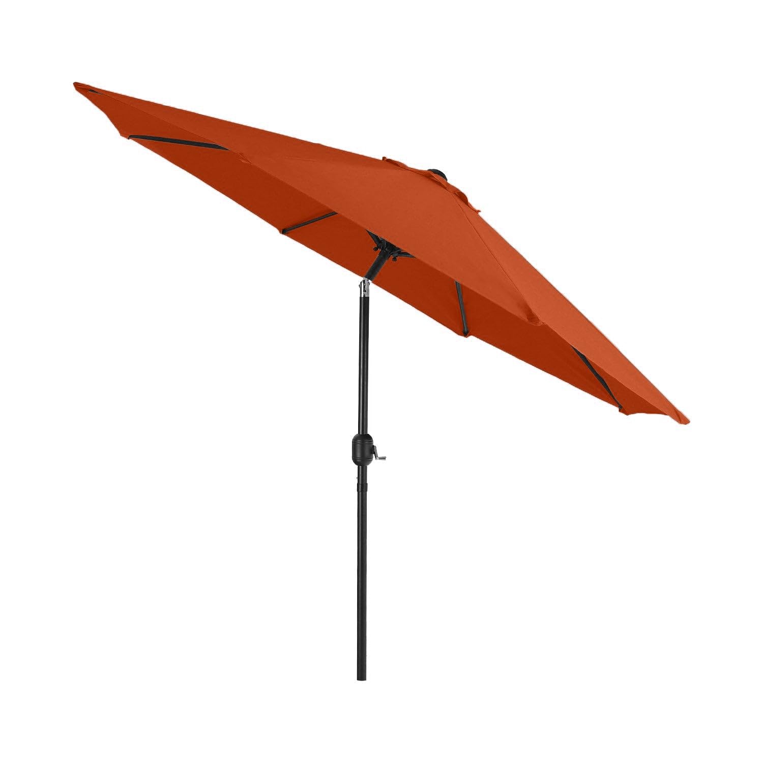 MIXPATIO 9ft Outdoor Patio Umbrella with Push-button Tilt, Market Umbrella with 8 Ribs (Red)