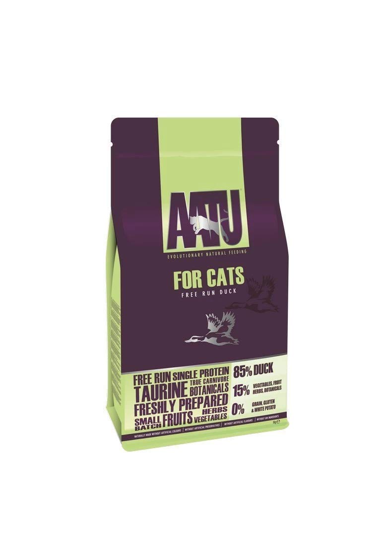 AATU 85/15 Complete Dry Cat Food, Duck 1kg - High Protein, Grain Free Recipe, No Artificial Ingredients
