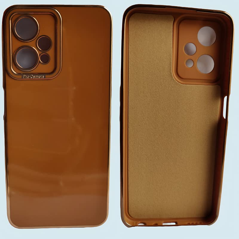 Thubans Soft Silicone Back Cover with Multiple Colur and Golden Frame for Realme 9 Pro