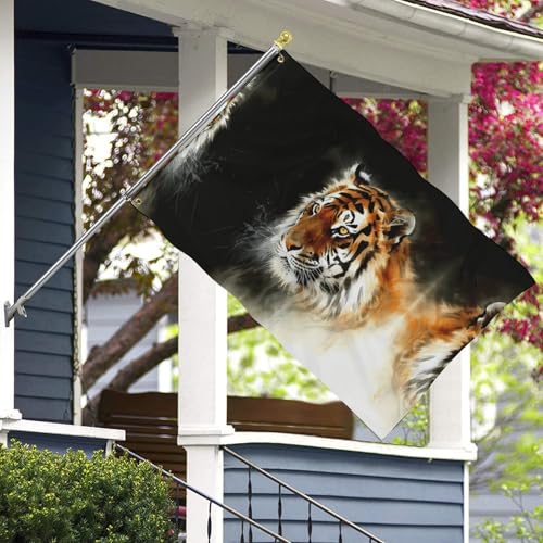 Drapeau de bienvenue tigre pour décorer la terrasse et le jardin familial