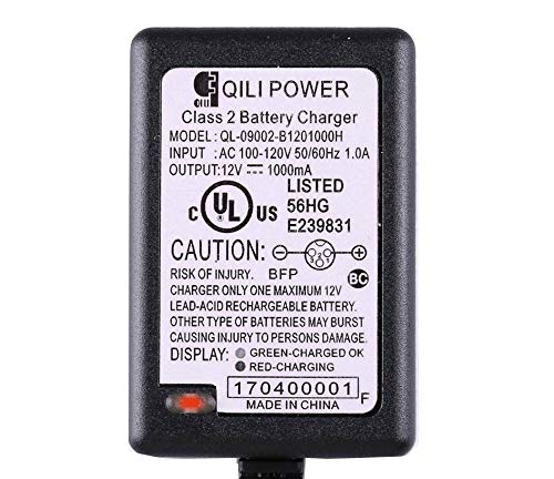 12V Battery Charger for Razor E90-12V 1A Replacement Charger for Razor, PowerRider 360, Jr. Electric Wagon, Boreem Tankman, Mambo Liberty 312, Xcooter Tornado XC505GT2, Minimoto Submersible Cruiser
