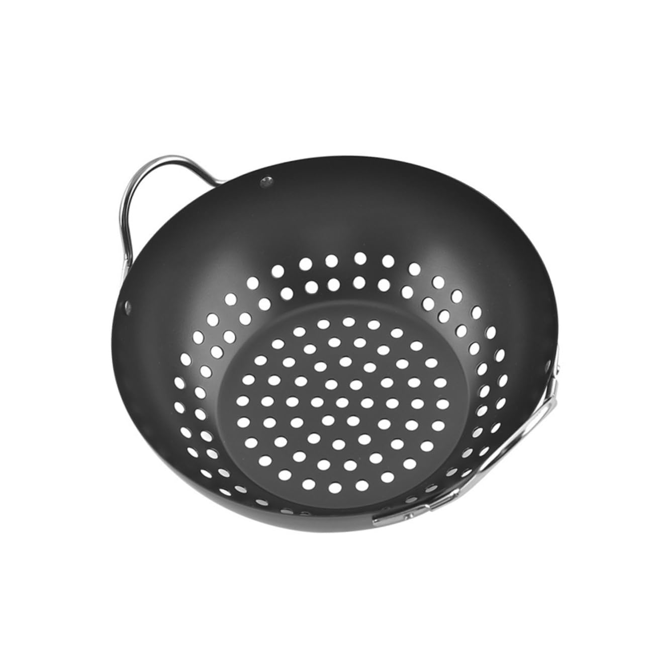 Professioneller Gemüsegrillkorb aus Kohlenstoffstahl Antihaft Leicht zu Reinigen mit Doppelgriff für Gartenbarbecue