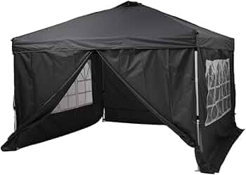 Amazon | ワンタッチタープテント 3mx3m 組み立て簡単 高さ3段階調節