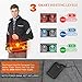rocboc Heated Jacket, Slim Fit Heated Coat, Washable USB Charging Heated Clothing Full-Zip Heated Sweatshir for Motorcycle Skiing Hiking Fishing Golf (No Battery) Black