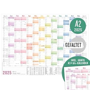 Häfft Wandkalender 2025 A2 Rainbow