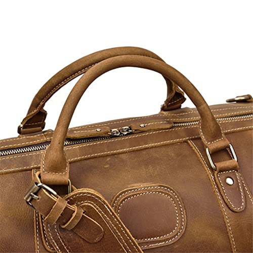 Business Man Bag Handbag Leather Male Duffle Bags Airplane Extra Large Luggage Bag (Color : B, Size : ONE SIZE) (A One Size)4