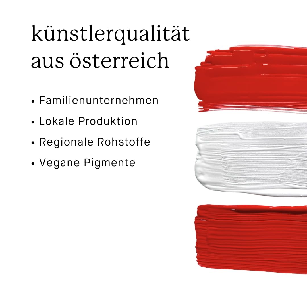 Color Künstlerfarbe - Starterset - Hochpigmentiert, Lichtecht - 5 x 120ml Flaschen inklusive PDF-Anleitung und Videokurs
