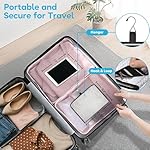 MISSLO Hanging Jewelry Organizer Travel Foldable Jewelry Roll Storage Case with 14 Cotton Zippered Pockets for Traveling, Closet, Suitcase - Image 4