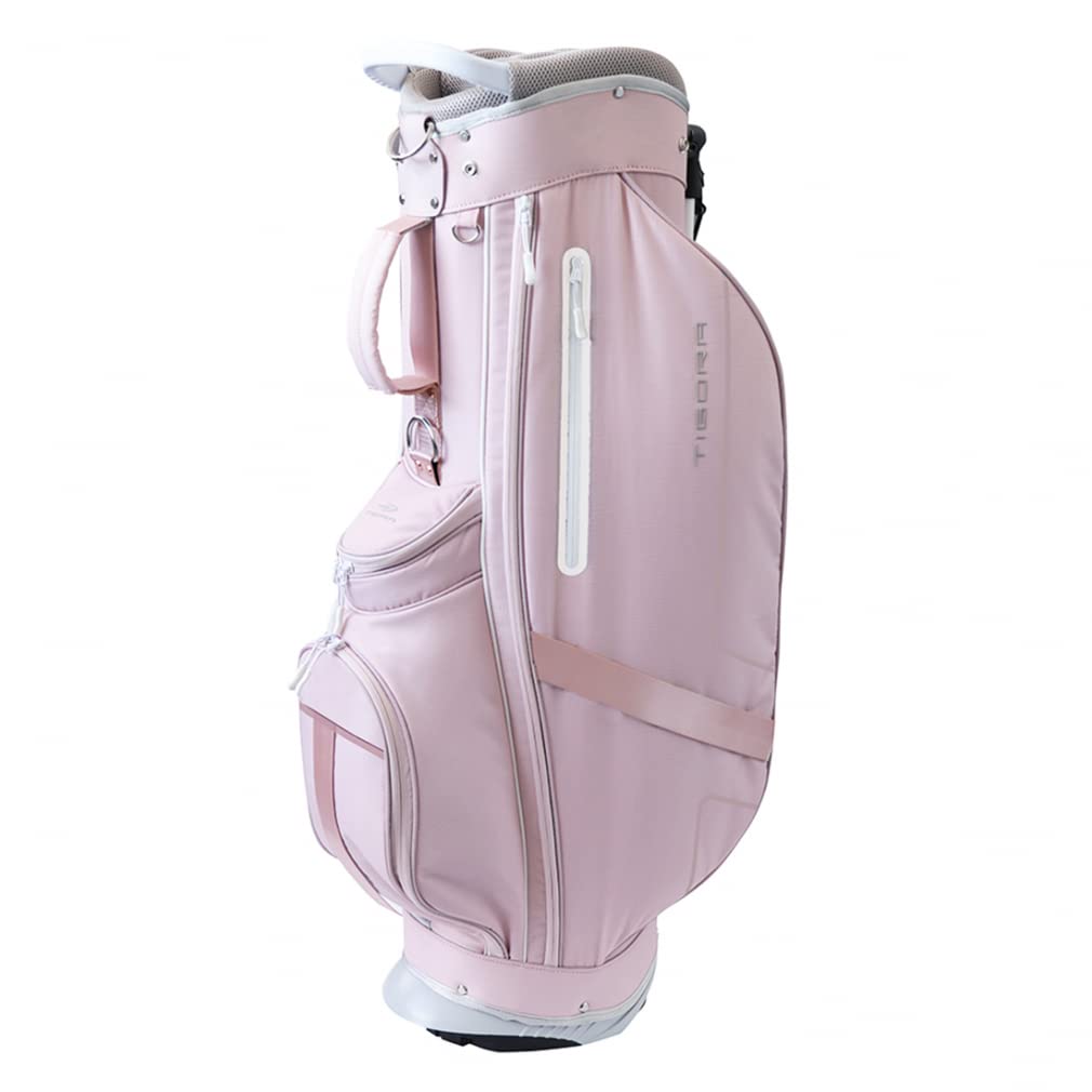 TIGORA ティゴラ キャディバッグ ホワイト×ピンク クラブセット Amazon | TIGORA(ティゴラ) ゴルフ キャディバッグ ポリ 8.5型