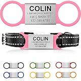 Personalized Dog Tag for Pets - No Noise - Engraved Dog Name Tag - Slide On Cat ID Tags - Custom Col