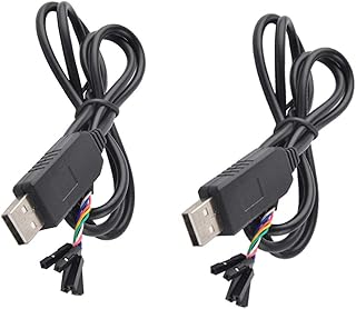 USB to TTL Serial Cable Adapter FTDI Chipset FT232 USB Cable TTL 3.3V for Arduino ESP8266(pack of 2pcs)