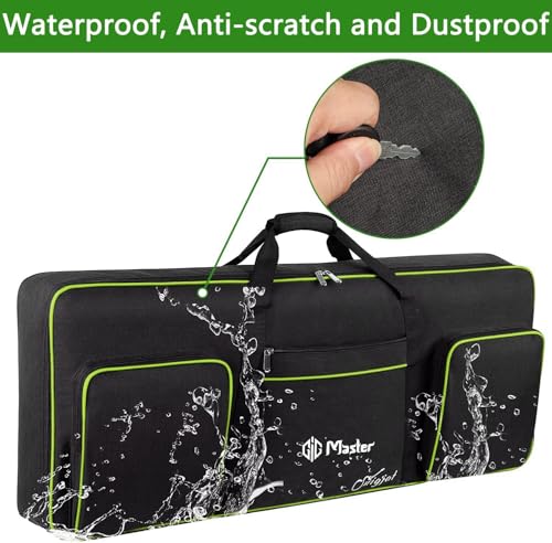 Image of GIG Master Keyboard Bag /Cover /Case for SA-76, SA-77, SA78, 44 Keys Mini Keyboard with Double Pocket(Black Green)