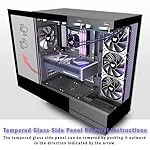KEDIERS PC CASE ATX 4 Fans Pre-Installed, Type-C Mid Tower Computer Case with Full-View Dual Tempered Glass, Gaming PC Case,Black,P4 - Image 5
