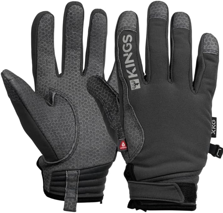 King's Camo XKG Primaloft Insulated Guide Gloves | Mens Midweight Hunting Gloves | Touchscreen Compatible | Charcoal, Large