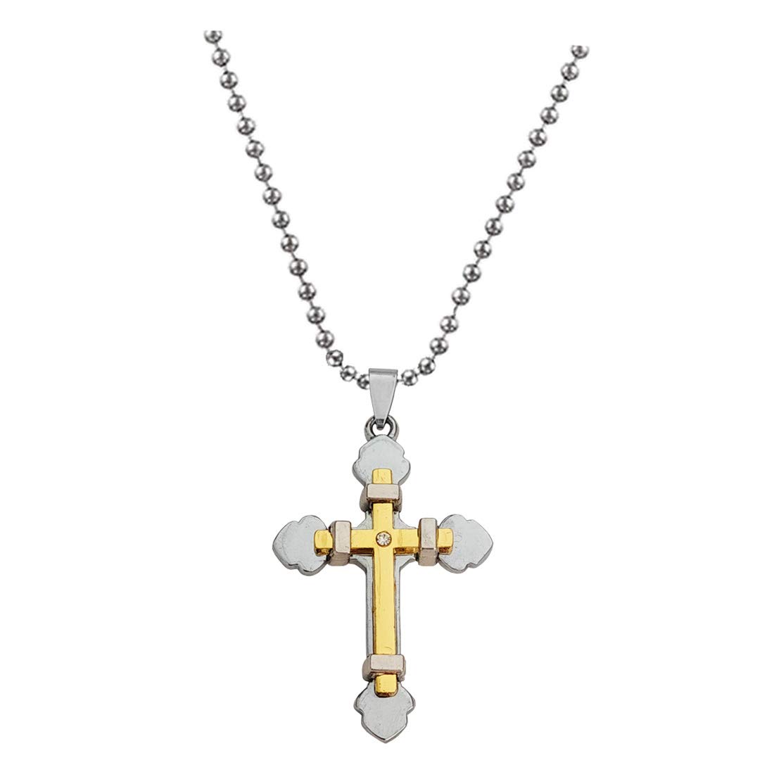 Christmas Gift Lord Holy Jesus Christ Crucifix Cross Locket Gold Stainless Steel 01 Necklace Pendant for Men and Women