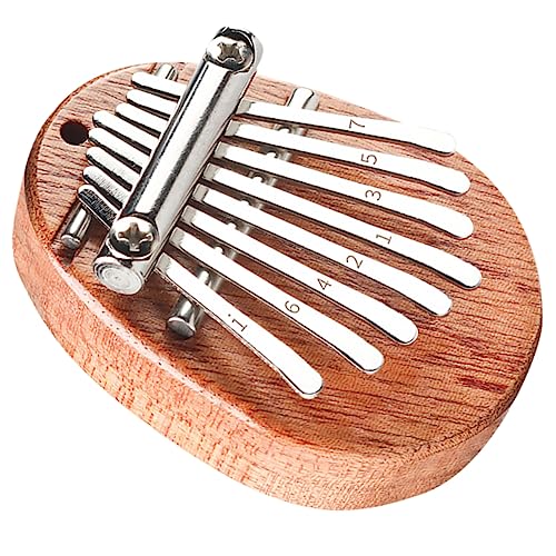 VICASKY 1個 猫爪琴楽器 組み立てカリンバ手仕事 ミニサムカリンバ 8鍵サムピアノ 指カリンバ ポータブル ムビラ フィンガー ピアノ 親指ピアノ フィンガーピアノ 木製 Brown