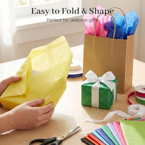 Image of 3 Otters 150 Sheets Tissue Paper, 14x20 Inch Tissue Paper for Gift Bags 30 Colors Gift Wrap Supplies Bulk for Crafts Party Decorations Art Projects