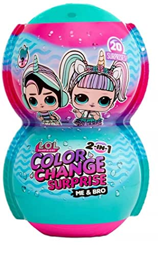L.O.L. Surprise! 2-in-1 Me & My Bro Colour Change Doll Set - Assortment - Two Dolls with 20 Surprises Including Fashions, Accessories, & Colour Change - Collectible - for Boys & Girls Ages 4+