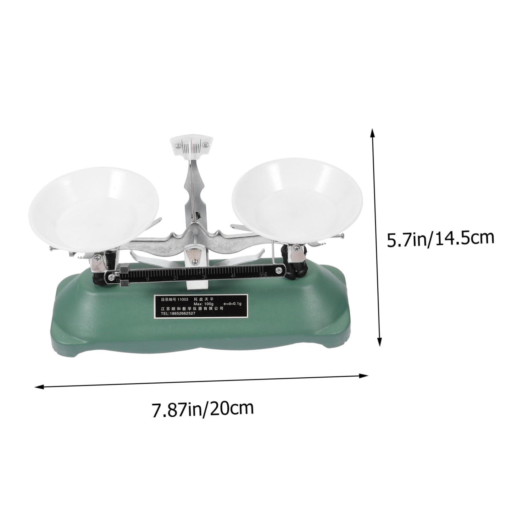 CORHAD 1 Set School Physics Lab Scale Abs Tray Lab Balance Instrument Calibration Weight Set for Boys and Experiment