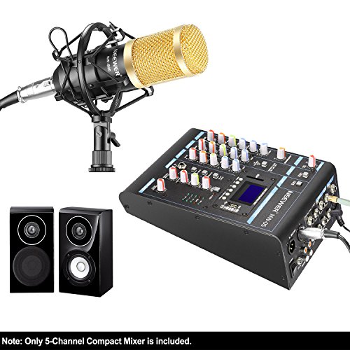 Neewer Mixer Console Stereo Compatto 5 Canali