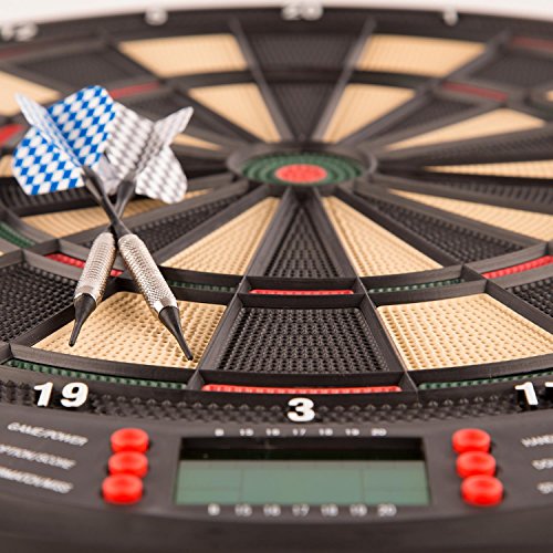 OneConcept Dartomat - Dartscheibe, elektronisches Dartboard, Dartautomat, 26 Spiele, 70 Spielvarianten, 6 x Softtip-Darts, integrierter Computer, einfache Bedienung, schwarz - 2