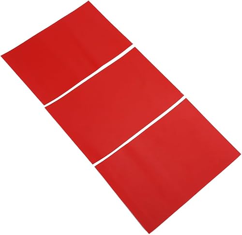 Miniatura 4 de Fydun - Juego de 3 parches de reparación de PVC, accesorios para balsa inflable, barco, canoa, kayak (rojo)