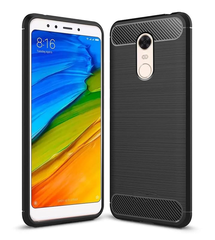 Image of Hybrid Carbon Fiber Back Case for Mi Redmi 5 (Black)