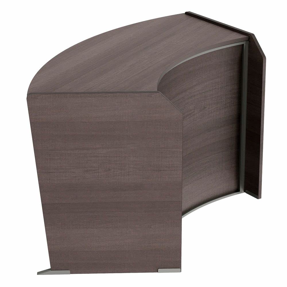 Linea Italia Unit, Mocha Curved ADA Office, Wheelchair Accessible, Easy to Assembly Single Panel Rec