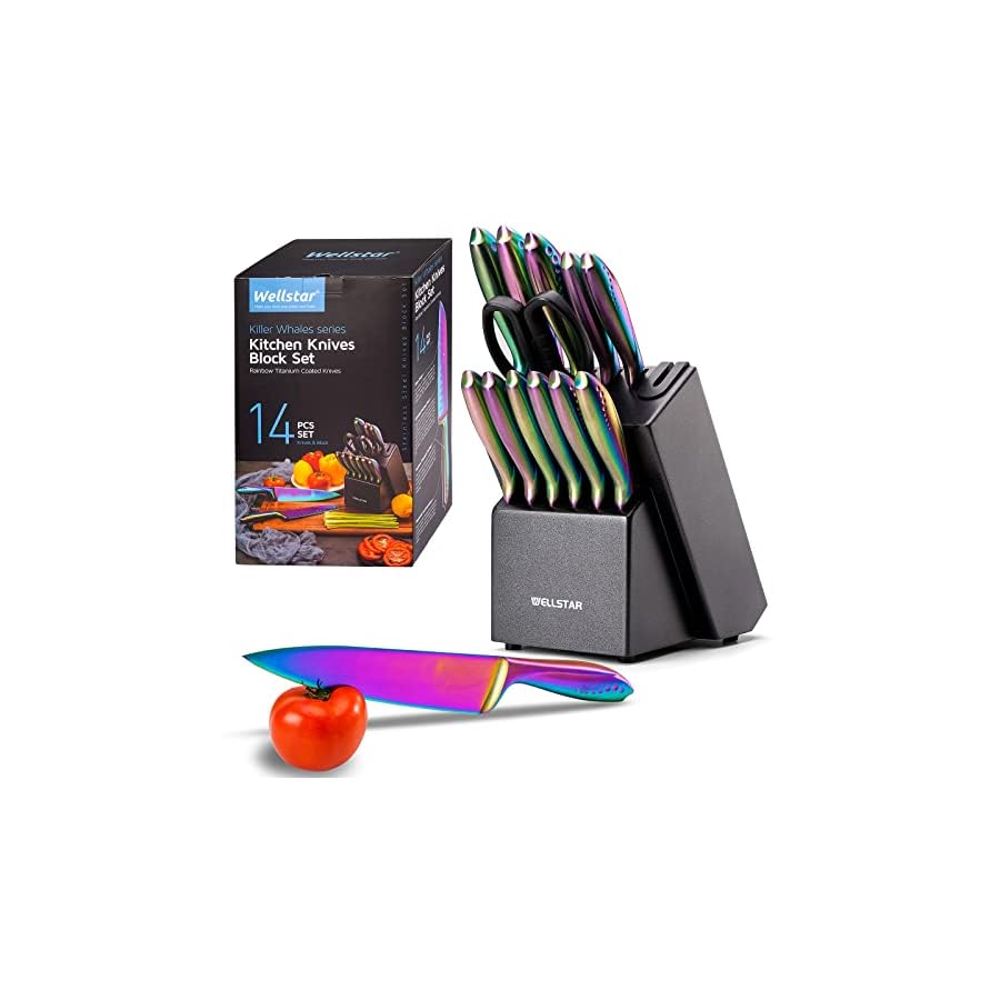 WELLSTAR Rainbow Knife Set 14 Pieces