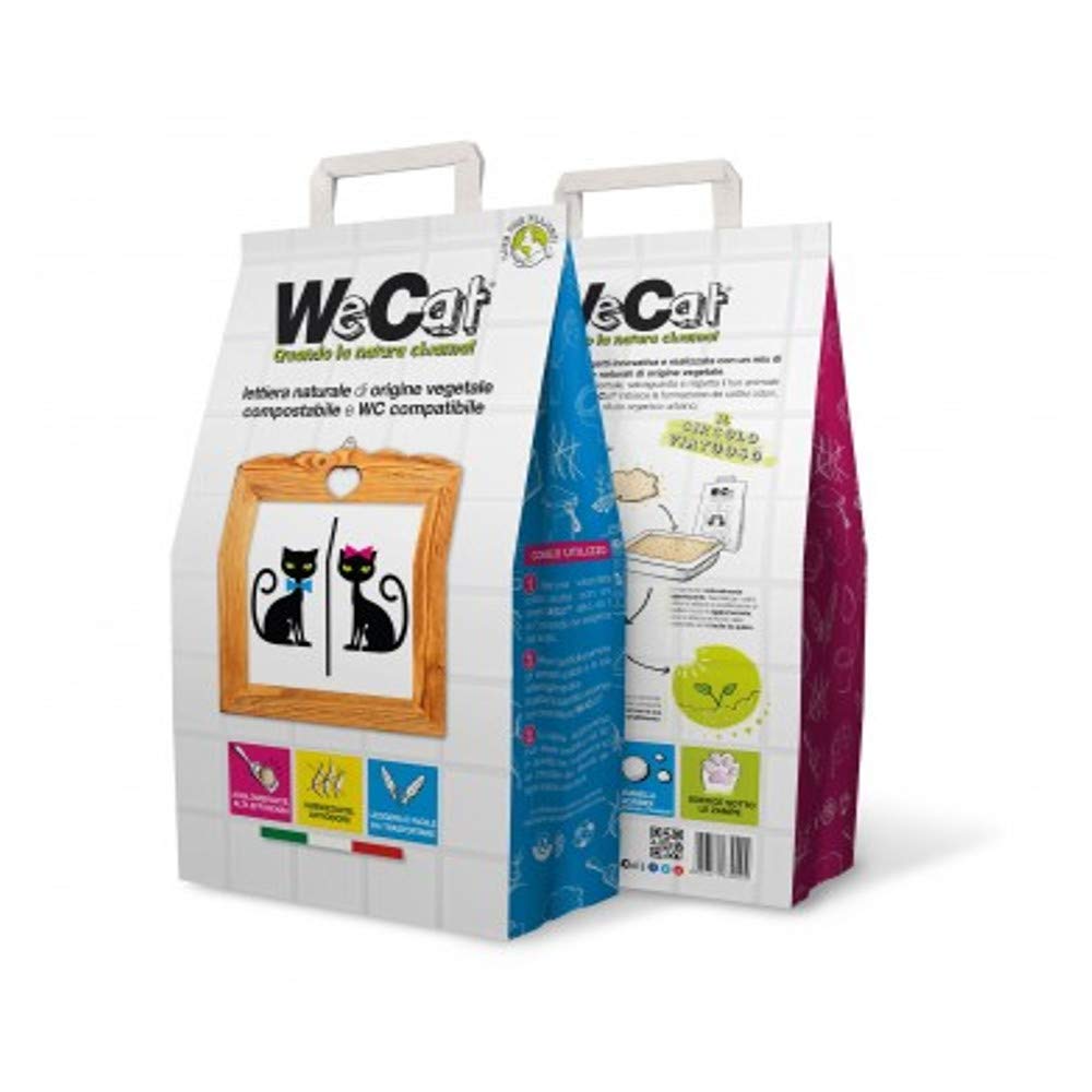 LETTIERA Naturale VEGETALE COMPOSTABILE per Gatti AGGLOMERANTE, IGIENIZZANTE 1/3/6/8 Sacchi da 6 Litri (8 Sacchi)