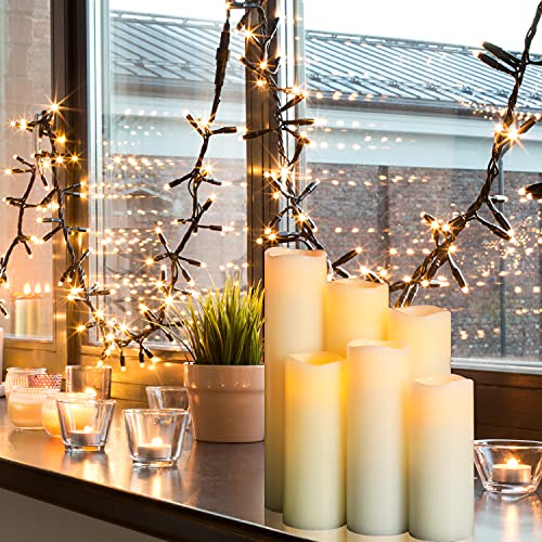 Da by Flameless Candles LED Candles Battery Candle Set of 9(1 - H 22cm, 1 - H20cm, 1 - H18cm, 2-H16cm, 2-H14cm, 2-H13cm) Ivory True Wax Candle with Remote Timer - Image 4