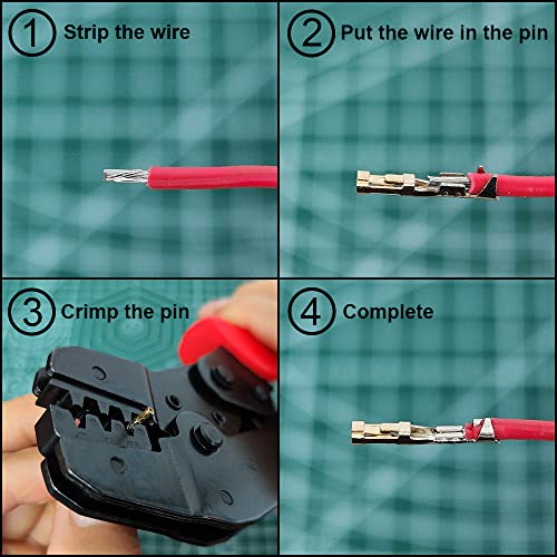 Elechawk CWK-SYF254-FM02 55 Sets Servo Plug Male Female Connector Crimp Pin Cable Kit With Crimping Tool Compatible Jst Syp Futaba For Hitec Spektrum Rc thumb #3