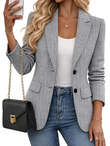 Mina Self Tweed Blazers Jacket for Women 2026 Winter Clothes Airport Church Outfits Fashion...