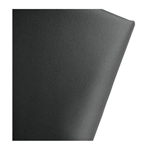 Polipiel para tapizar, realizar manualidades decorar, muebles, cojines, coches, sillas, sofás, bolsos. Tela Ecopiel. Cuero Sintético. 140 cm de ancho (100 cm, Negro)(Dark gray,1.4X10m)