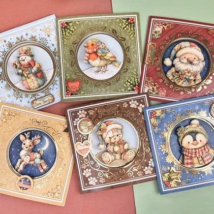 Hunkydory - Delightful Patchwork Pals at Christmas Decoupage Card Kit - CONCEPT148- RRP £14.99