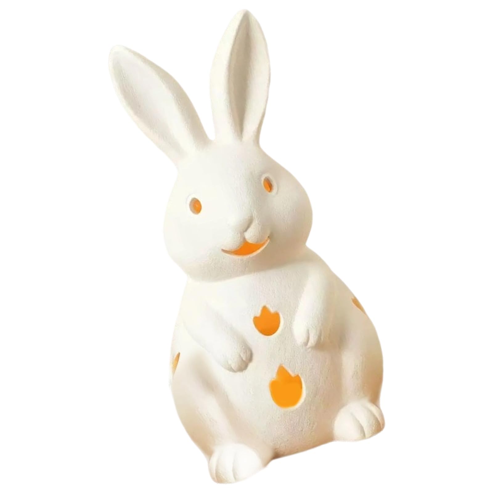 Rabbit Statue Resin Candelabra with Tea Light Decorative Tealight Holder for Spring Festival Decoration, Spring Decor